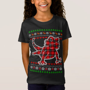 Bearded Dragon Plaid Lelijke Kerstmis Pyjama Leuke T-shirt