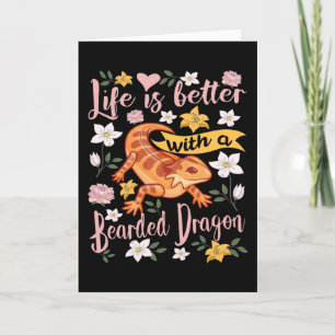 Bearded Dragon Pogona Gezegde Kaart
