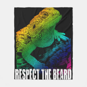Bearded Dragon Respect Fleece Deken