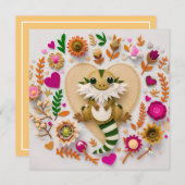 Bearded Dragon romantisch Feestdagenkaart (Voorkant / Achterkant)