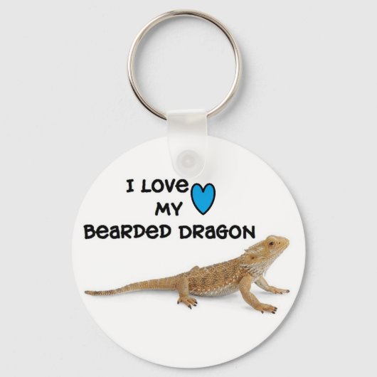 Bearded Dragon Sleutelhanger "I love my Bearded Dr (Voorkant)