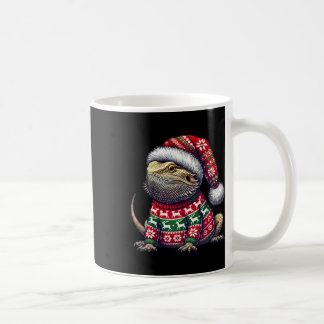 Bearded Dragon Ugly Sweater Santa Hat Kerstmis Koffiemok