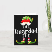 Bearded Elf Group Christmas Funny Pajama Party Kaart (Voorkant)