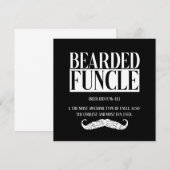 Bearded Funcle Uncle Nephew Niece Godfather Gift Kaart (Voorkant / Achterkant)