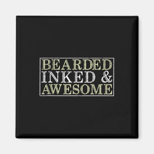 Bearded Inked Geweldige Funny Tatted Tattoo Artist Magneet