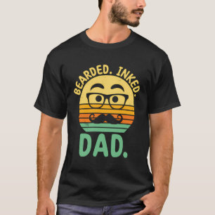 Bearded Inked Papa Tattoo Lover Baard Lover Tattoo T-shirt