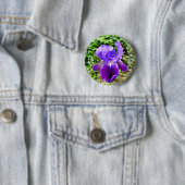Bearded Iris Badge Ronde Button 5,7 Cm (In situ)