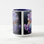 Bearded Iris Floral Paarse en Blauw Mok (Midden)