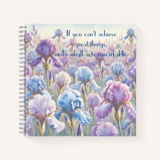 Bearded Iris & Quote Notitieboek (Voorkant)