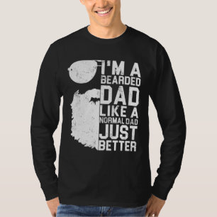 Bearded Papa Grappige Baard Humor Vaderdag Gift ID T-shirt