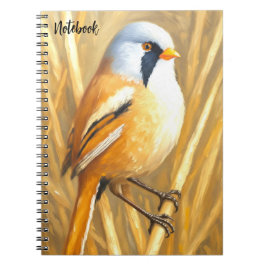 Bearded Reedling Bird Art Notebook | Wildlife Jour Notitieboek