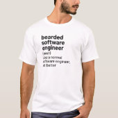 Bearded Software Engineer Definition T-shirt (Voorkant)