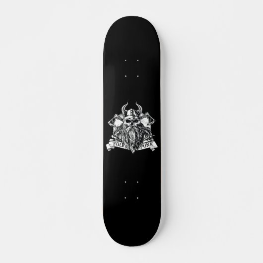 Bearded Viking Warrior Skateboard (Voorkant)