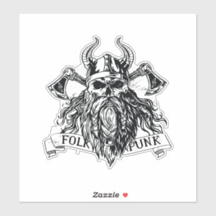 Bearded Viking Warrior Sticker