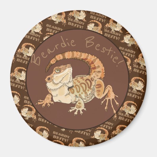 Beardie Bestie! Magneet (Voorkant)