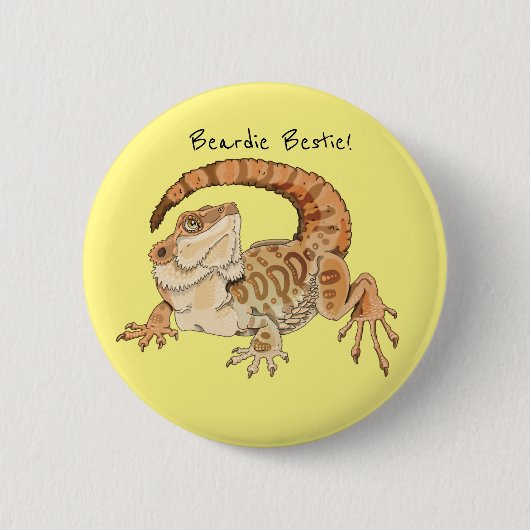 Beardie Bestie! Ronde Button 5,7 Cm (Voorkant)
