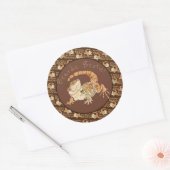 Beardie Bestie! Ronde Sticker (Envelop)