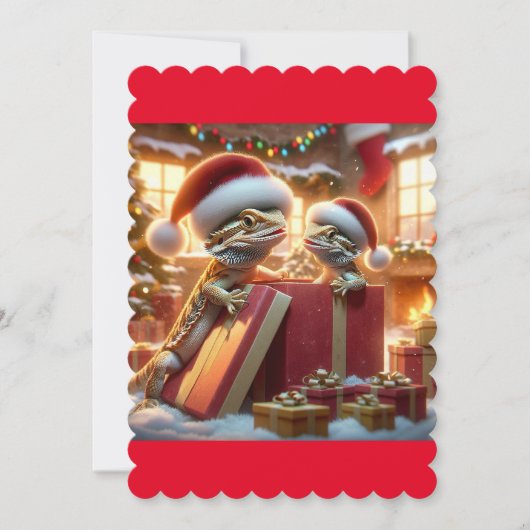 Beardie Christmas Kaart (Voorkant)