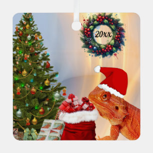 Beardie-Claus baardagaam Metalen Ornament