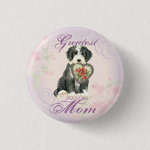 Beardie Heart mama Ronde Button 3,2 Cm