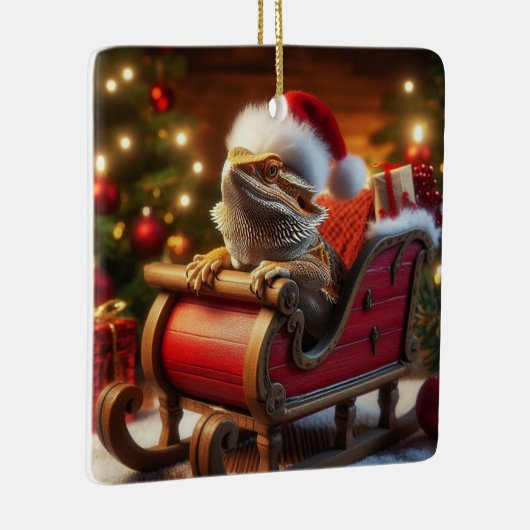 Beardie Kerstversiering Keramisch Ornament (Rechts)