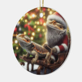Beardie Kerstversiering Keramisch Ornament (Links)