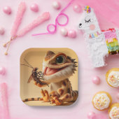 Beardie Num Num-Bord Papieren Bordje (Feest)