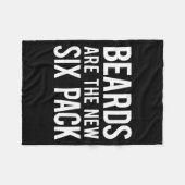 Beards Are The New Six Pack Fleece Deken (Voorkant (Horizontaal))