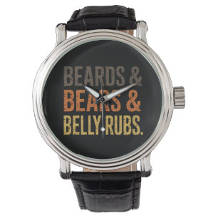 Beards Beren Belly Rubs LGBTQ Gay Pride Ally Horloge