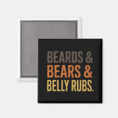Beards Beren Belly Rubs LGBTQ Gay Pride Ally Magneet (Voorkant / Achterkant)