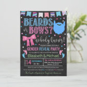 Beards of Bows Gender Reopenbaart Uitnodiging (Staand voorkant)