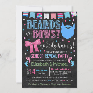 Beards of Bows Gender Reopenbaart Uitnodiging
