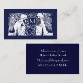 Beardsley Angels Monogram Mammie Calling Card Contactkaartje (Voorkant / Achterkant)