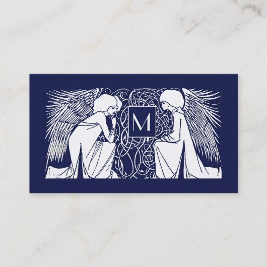 Beardsley Angels Monogram Mammie Calling Card Contactkaartje (Voorkant)