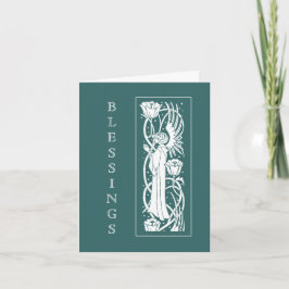 Beardsley Art Nouveau Angel Easter Kaart