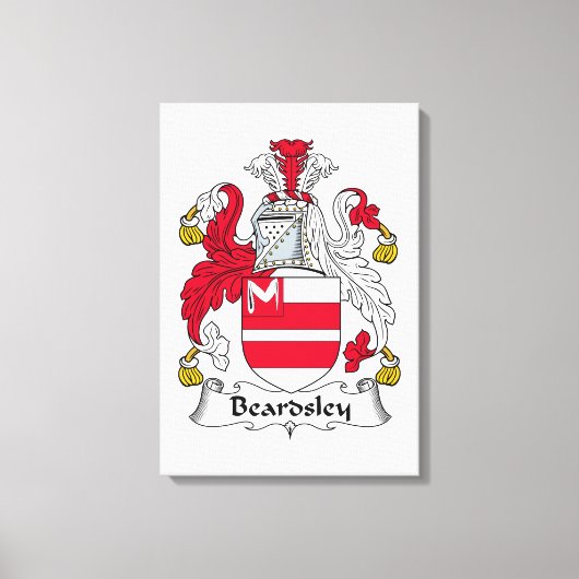 Beardsley Family Crest Canvas Afdruk (Voorkant)