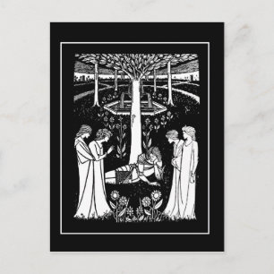 Beardsley Lancelot Post Card Briefkaart