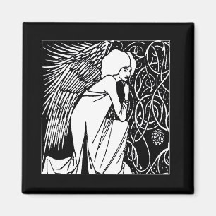 Beardsley Nouveau Angel Magneet