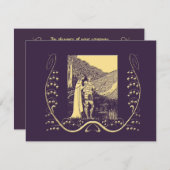 Beardsley Nouveau Knight & Lady Faire-part de mari (Devant / Derrière)