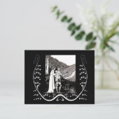 Beardsley Nouveau Knight & Lady Wedding Invitation Kaart (Staand voorkant)