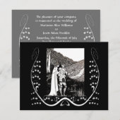 Beardsley Nouveau Knight & Lady Wedding Invitation Kaart (Voorkant / Achterkant)