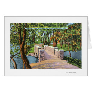 Beardsley Park Uitzicht van de Stone Bridge