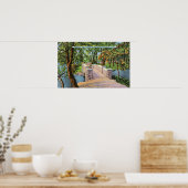 Beardsley Park Uitzicht van de Stone Bridge Poster (Keuken)