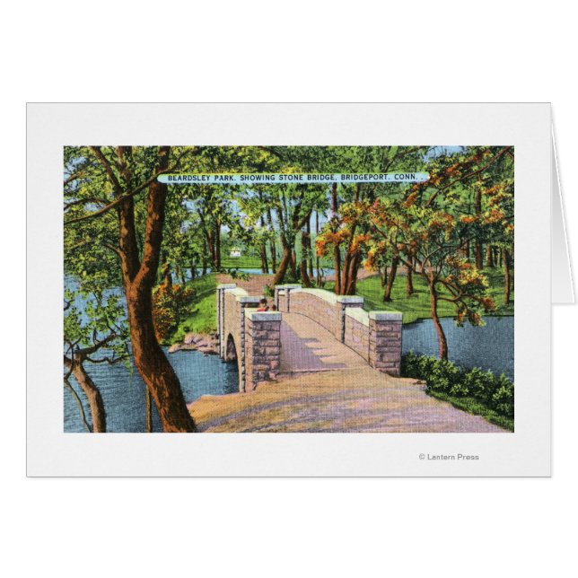 Beardsley Park Vue sur le pont de pierre (Devant horizontal)