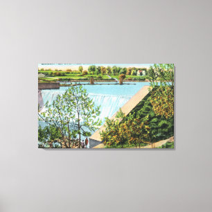 Beardsley Park Water Herfsten Scene Canvas Afdruk