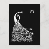 Beardsley Peacocks Paire Monogramme Carte postale (Devant)