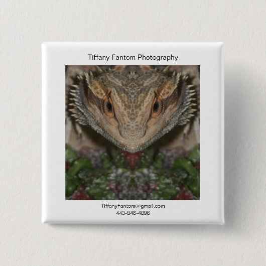 Beared Dragon Promo Vierkante Button 5,1 Cm (Voorkant)