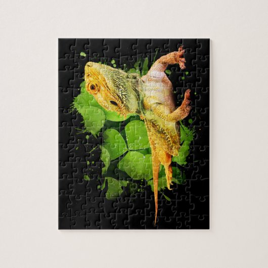 Beared Dragon Reptile Owner Jigzaag Puzzle Legpuzzel (Verticaal)