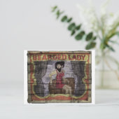 Beared Lady  Canival Banner Briefkaart (Staand voorkant)