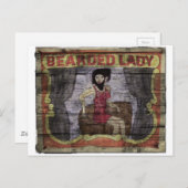 Beared Lady  Canival Banner Briefkaart (Voorkant / Achterkant)